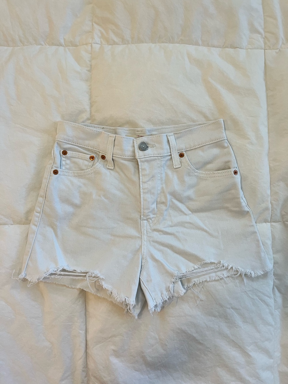 Levi’s White Denim Shorts